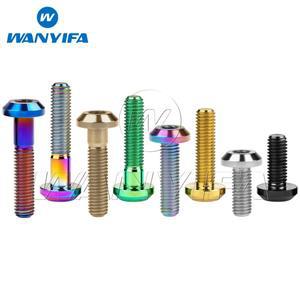 Wanyifa 자전거 바이크 오토바이 디스크 브레이크용 티타늄 볼트 플랫 트러스 육각 헤드 나사 M6 M8x12 15