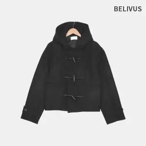 [빌리버스]남자 울 블랜드 클래식 숏 더플 떡볶이 후드 코트 BOID024