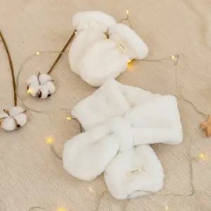 베베누보 아기 머플러 방한용품 아동 스노우 퍼 유아 목도리 장갑 세트