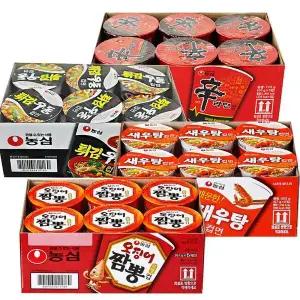 신라면6+튀김우동6+새우탕6+오짬뽕6 24개