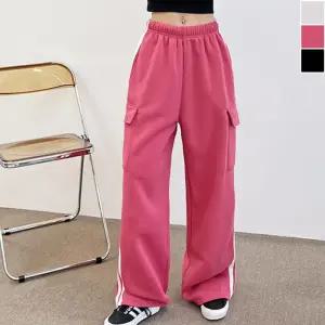 여자 투라인 기모 카고 와이드 팬츠 1P 겨울 바지 wdv7+7JcL