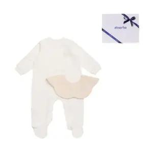 [갤러리아] 배앙코튼모달우주복+턱받이세트(A11-10611) 출산,태교,백일 축하 예쁜아기옷