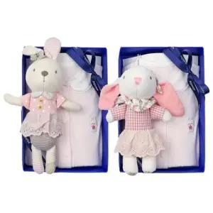 [갤러리아] (쌍둥이말띠출산,백일,아기우주복)토곰이모달우주복두벌+토끼딸랑이세트(A11-1060SET)