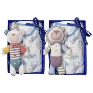 [갤러리아] (압소바내의,유아내의세트)시코슬림내의+사자,곰돌딸랑이세트(A1A-103D3SET)