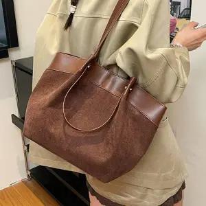 [다잇템] 여자 2WAY 사각 빅 베이직 세무 토트백