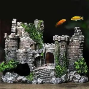 구피 수족관 레이아웃 꾸미기 어항 장식 성벽 모형 수조 장식품 WFKYITZ