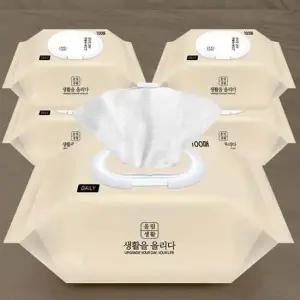 올림생활 데일리 물티슈 피톤치드향 엠보싱 100매20팩