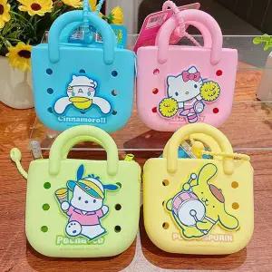 [하프클럽/]산리오 실리콘 바구니 키링 1P 귀여운 키홀더 백참