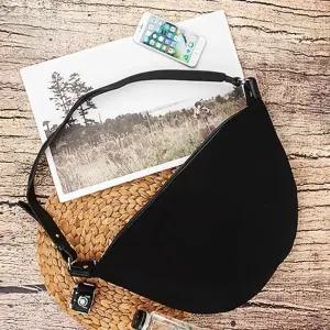 [룽스]반달백 크로스 파우치 가방 블랙