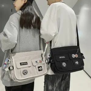 [룽스]남자대학생크로스백 수납력 좋은 메신져백