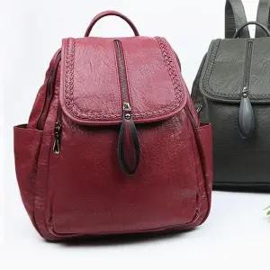 [룽스]부드러운 여자백팩 질감 아줌마 엄마 와인