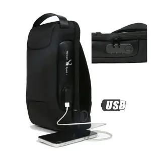 [룽스]충전 남자어깨가방 여행용 도난방지 힙색