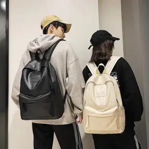 [룽스]백팩 가벼운백팩 남성 캐주얼 레더 기본