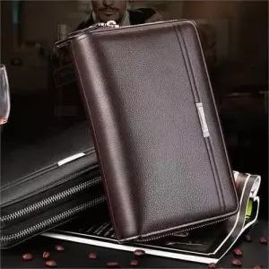 남성 더블지퍼 클러치 장지갑 수납형 일수가방 WFKMZ2H