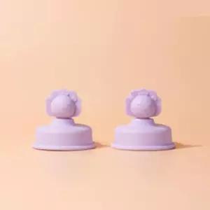 베베락 유아 원터치 빨대컵 토퍼 실리콘 라벤더 2개