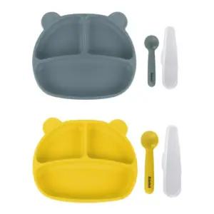 베베락 이유식 흡착 실리콘 식판 어린이집 준비물