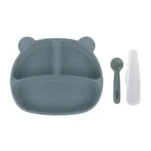 베베락 포네르 유아 이유식 식판 흡착 블루그레이