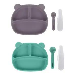 베베락 유아 토핑 이유식 준비물 흡착 실리콘 식판