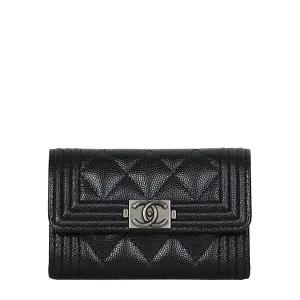 블랙 보이 캐비어 플랩 카드 지갑 A80603 B01489 94305