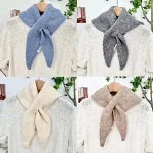 여성 삼각 가오리 니트 머플러 목도리 여자 겨울 방한 끼우는 스카프 머플러 여성목도리 니트목도리