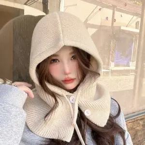 당일니트 바라클라바 후드목도리 넥워머 모자 목도리 가을 겨울 보온 방한용품 머플러 171g