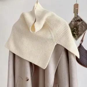 어깨숄 패션 넥워머 목폴라 니트 겨울 머플러 여성 여성 목도리 망토 니트 목폴라 어깨숄 목토시 코디