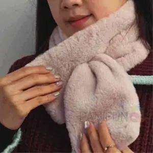 ( )퍼 미니목도리 베이지 여자목도리 퍼머플러 퍼목도리 여성목도리 겨울목도리