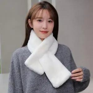 겨울 방한 퍼목도리 스타일 방한 머플러 머플러 털목도리 여성 밍크퍼목도리 토끼털겨울목도리
