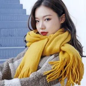 F 12 기본 골지 테슬 목도리 커플목도리 겨울머플러 니트목도리 겨울목도리 방한템 방한목도리 스키장