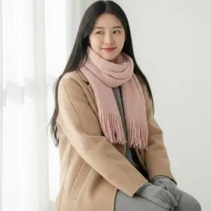 겨울머플러 방한목도리 목도리 두아프링지 털목도리 니트목도리 겨울목도리 커플목도리 숄 스키장 니트워머