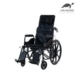 라이프헬퍼 접이식 수동 휠체어 A5 (리클라이닝 거상형)장애인 노인 야외 병원 실내 요양원 침대형