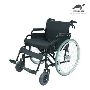 라이프 헬퍼 프리미엄 접이식 수동 휠체어 K2 (드럼디스크 브레이크) 장애인 노인 야외 병원 실내 요양원