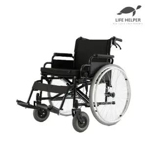 라이프헬퍼 접이식 수동 휠체어 K1 (이중 잠금형) 장애인 노인 야외 병원 실내 요양원