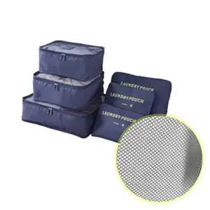 캐리어 6종 세트 화장품 수납 네이비 파우치 여행용