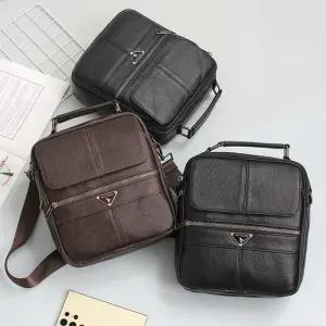 [룽스]가죽 캐주얼 남자보조가방 미니 크로스백