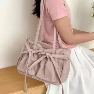 [라일리] Rly 발레코어 리본 나일론 숄더백 여성 가방 바게트백