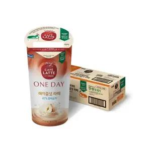 마이카페라떼 원데이 로어슈거 헤이즐넛라떼 210ml, 10개입