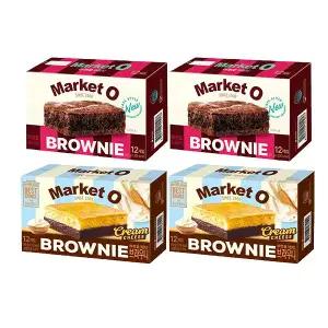오리온 마켓오 리얼브라우니, 20g, 12입, 2개 + 크림치즈 브라우니 12입,2개