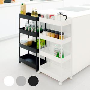 이동식 트롤리 틈새 선반 수납장 4단