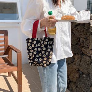 매화 미니 토트백 2color 손가방 코듀로이 에코백