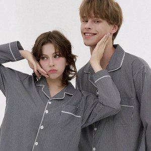 실크핏 클린 긴팔 커플 잠옷 세트