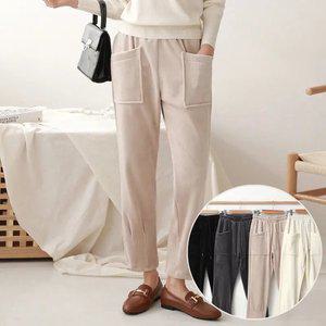 엔트 융털 코듀로이 주름 팬츠 3color / F XL 빅사이즈 제작 겨울 밴딩바지 슬랙스 아