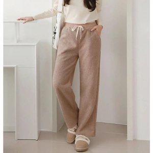 뽀글 기모 와이드팬츠 6color / 겨울 밴딩바지