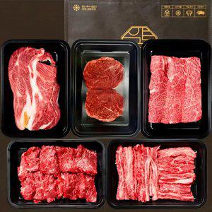 1++등급 프리미엄 SVIP 미식 S 2kg 한우선물세트 (투뿔 등심+샤토브리앙+살치살+갈비살