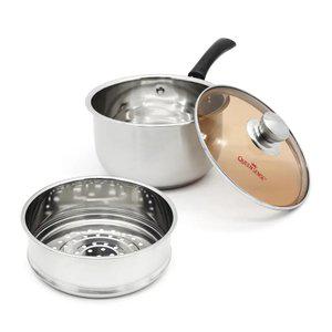 퀸센스 스테인리스 IH 인덕션 겸용 멀티 찜 쿠커 찜냄비 손잡이 편수 냄비 20CM