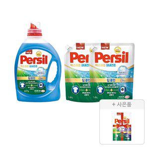 퍼실 엑스퍼트 실내건조 2.7L, 1개+리필 1.8L, 2개+증정(파워젤 라벤더듀얼  파우치 3