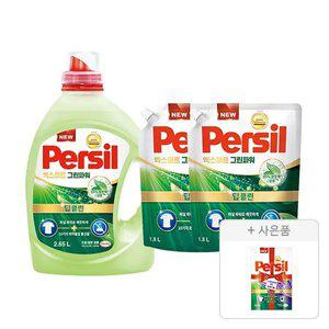 퍼실 엑스퍼트 그린파워 드럼/일반 겸용 액체세제 2.65L, 1개+리필 1.8L, 2개+증정(파