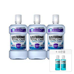 리스테린 토탈케어 캐비티케어 마일드 1L, 3개 + 증정(쿨민트 100ml, 2개)