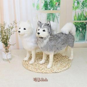 사모예드 인형 귀여운 하얀 강아지 진짜같은 인형 30cm 티류으스