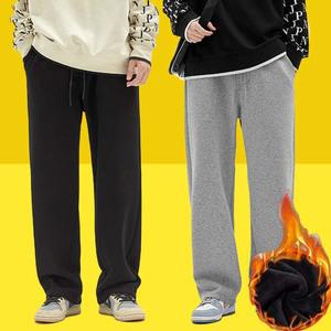남자 겨울 기모 츄리닝 바지 와이드 팬츠 트레이닝 빅사이즈 스판 밴딩 작업복 근무복